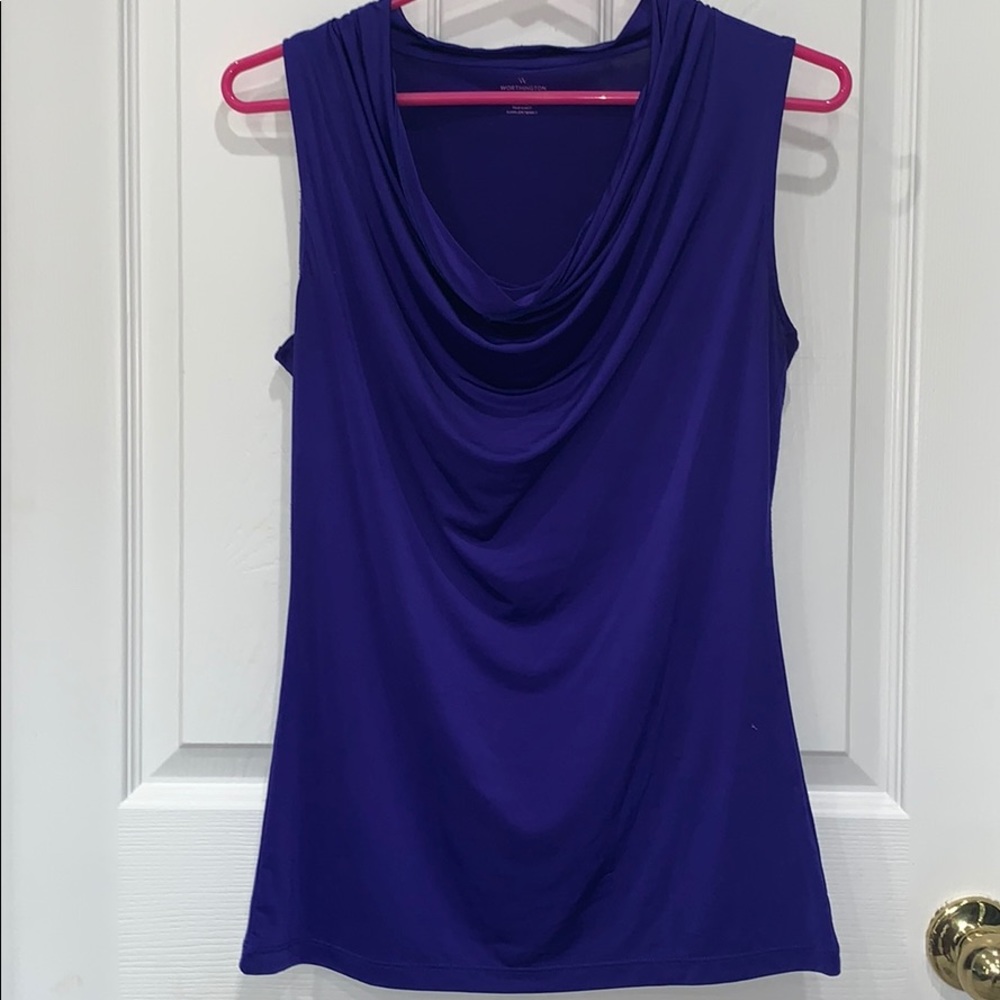 Worthington Sleeveless Cowl neck dress shirt